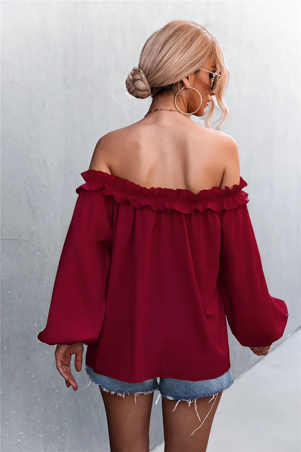 Victoria Frill Off-Shoulder Top