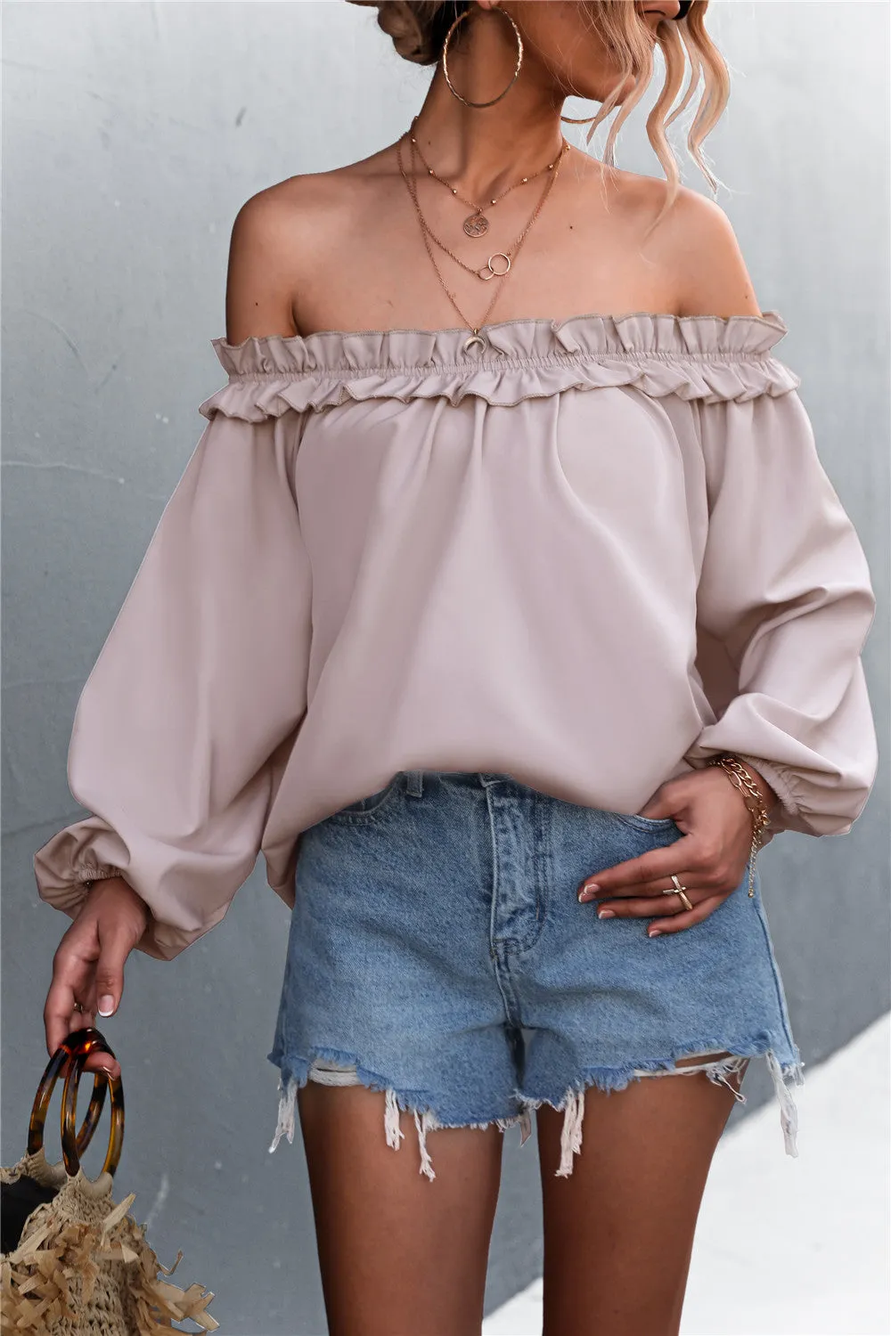 Victoria Frill Off-Shoulder Top