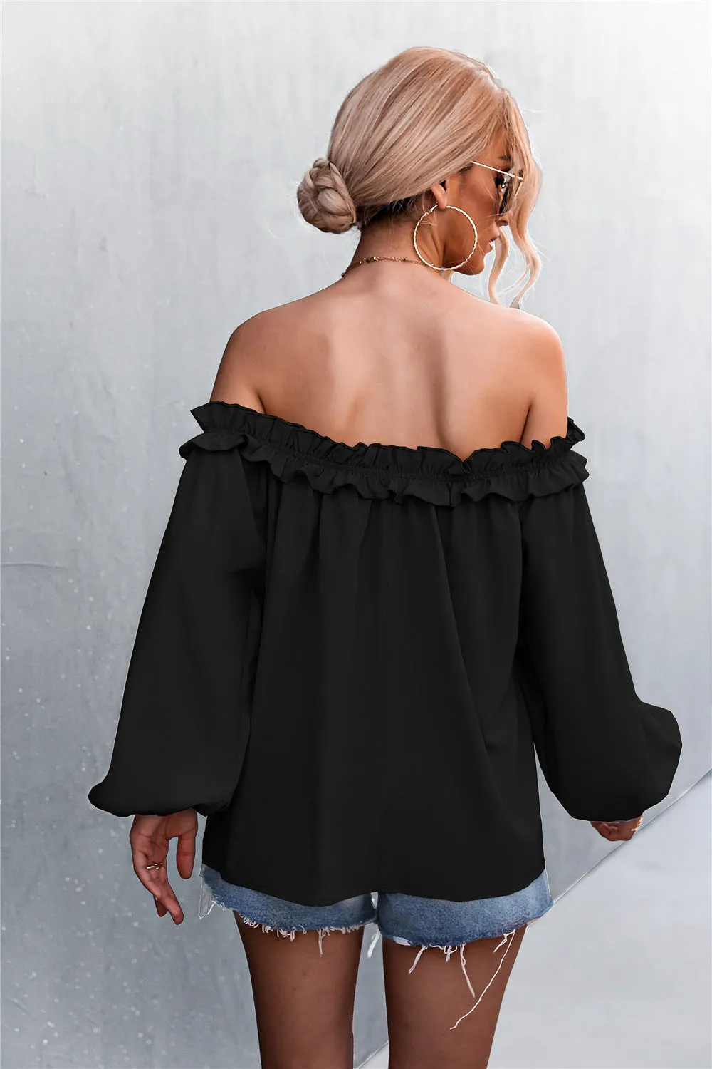 Victoria Frill Off-Shoulder Top