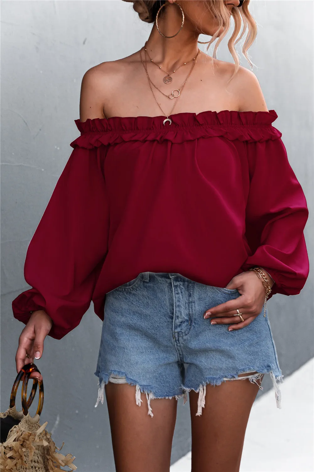 Victoria Frill Off-Shoulder Top