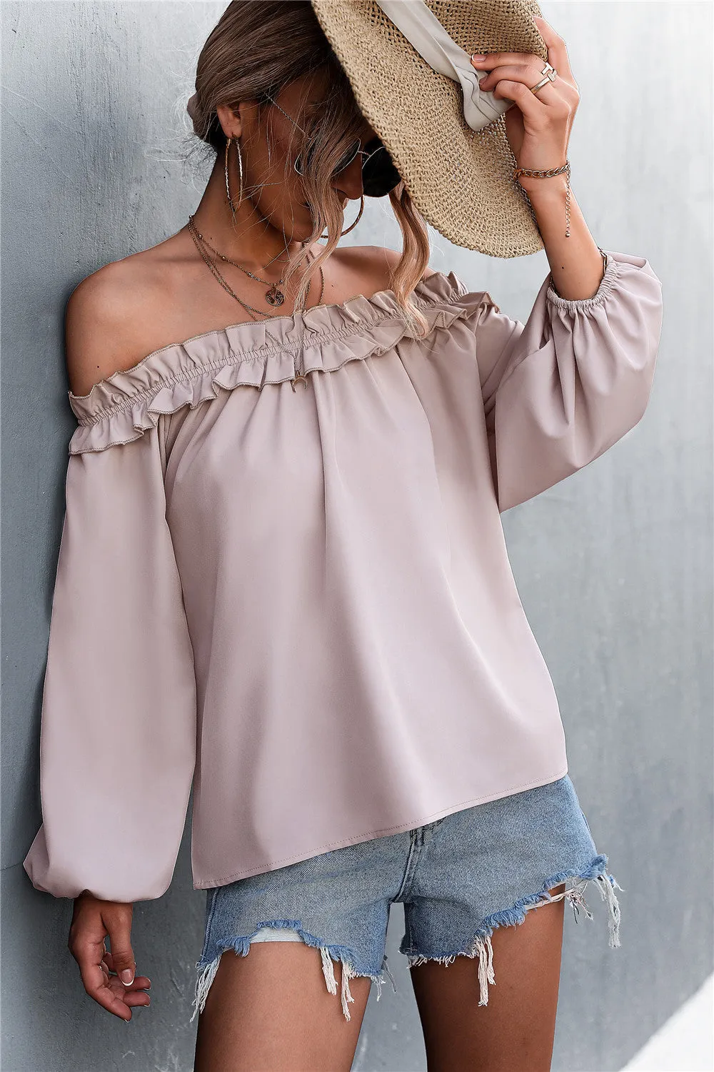 Victoria Frill Off-Shoulder Top