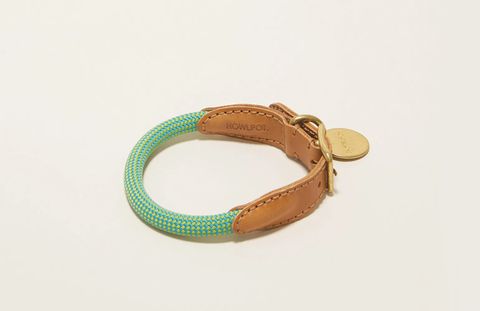 We are Tight: Rope Dog Collar, Palm Tree