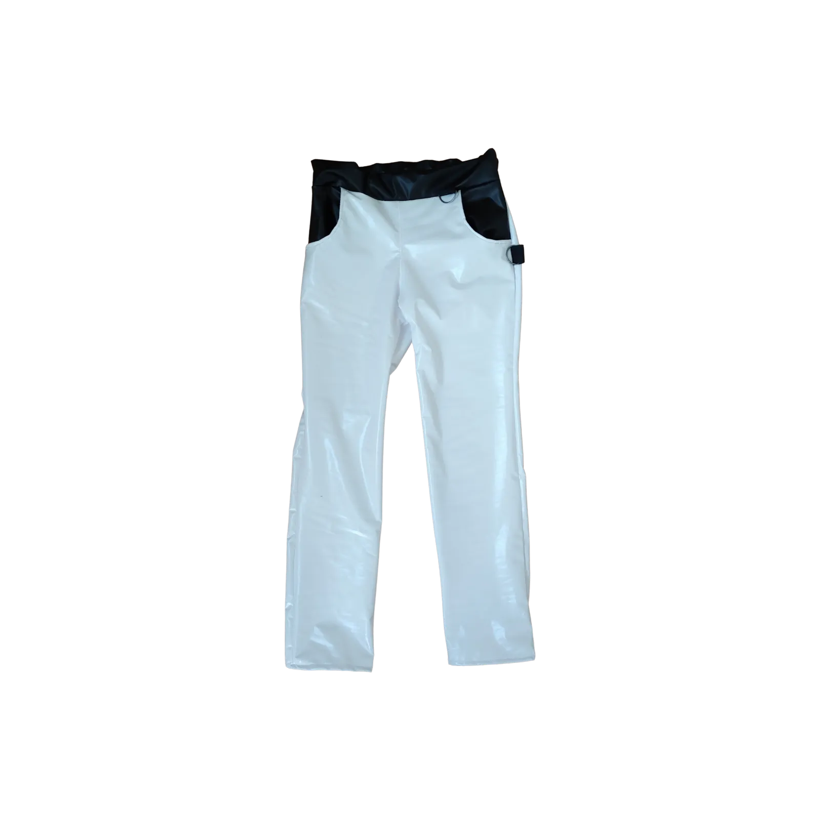 White MJ Pants for kids unisex vegan leather