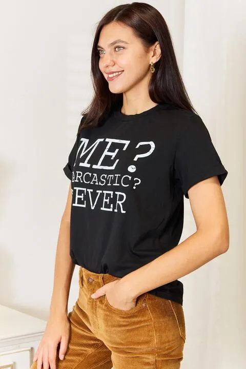 Women's Simply Love Letter Graphic Round Neck T-Shirt