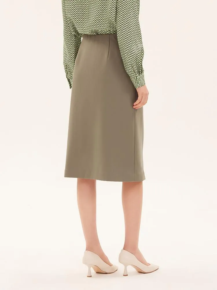 Worsted Woolen A-Line Women Skirt