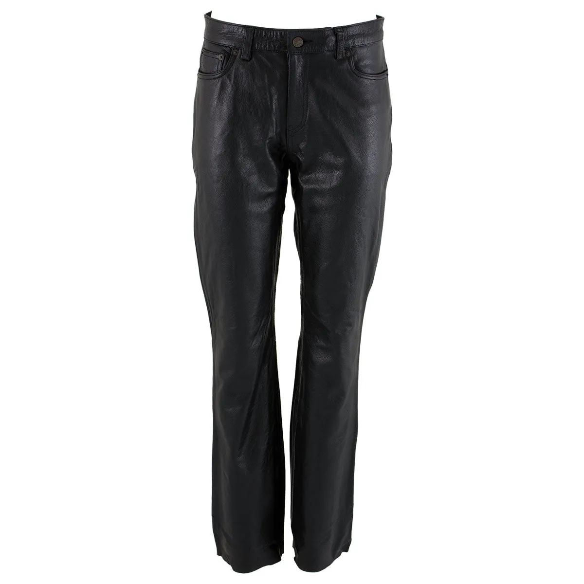 Xelement XS679 Women's 'Nubile' Classic Black Buffalo Leather Motorcycle Rider/Fashion Pants